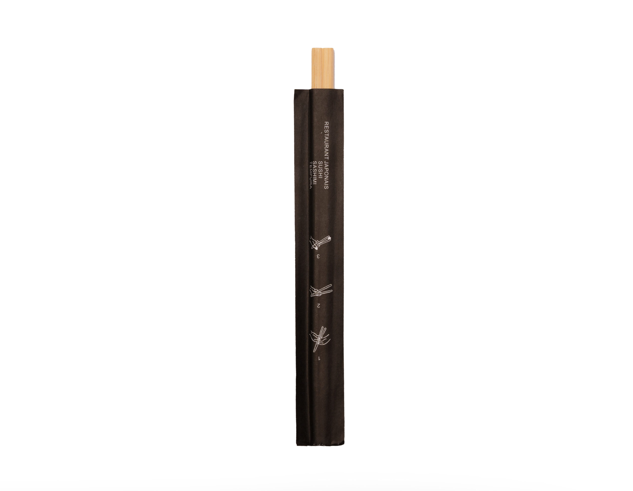 Chopsticks Bamboo 21cm – Black - Image 2