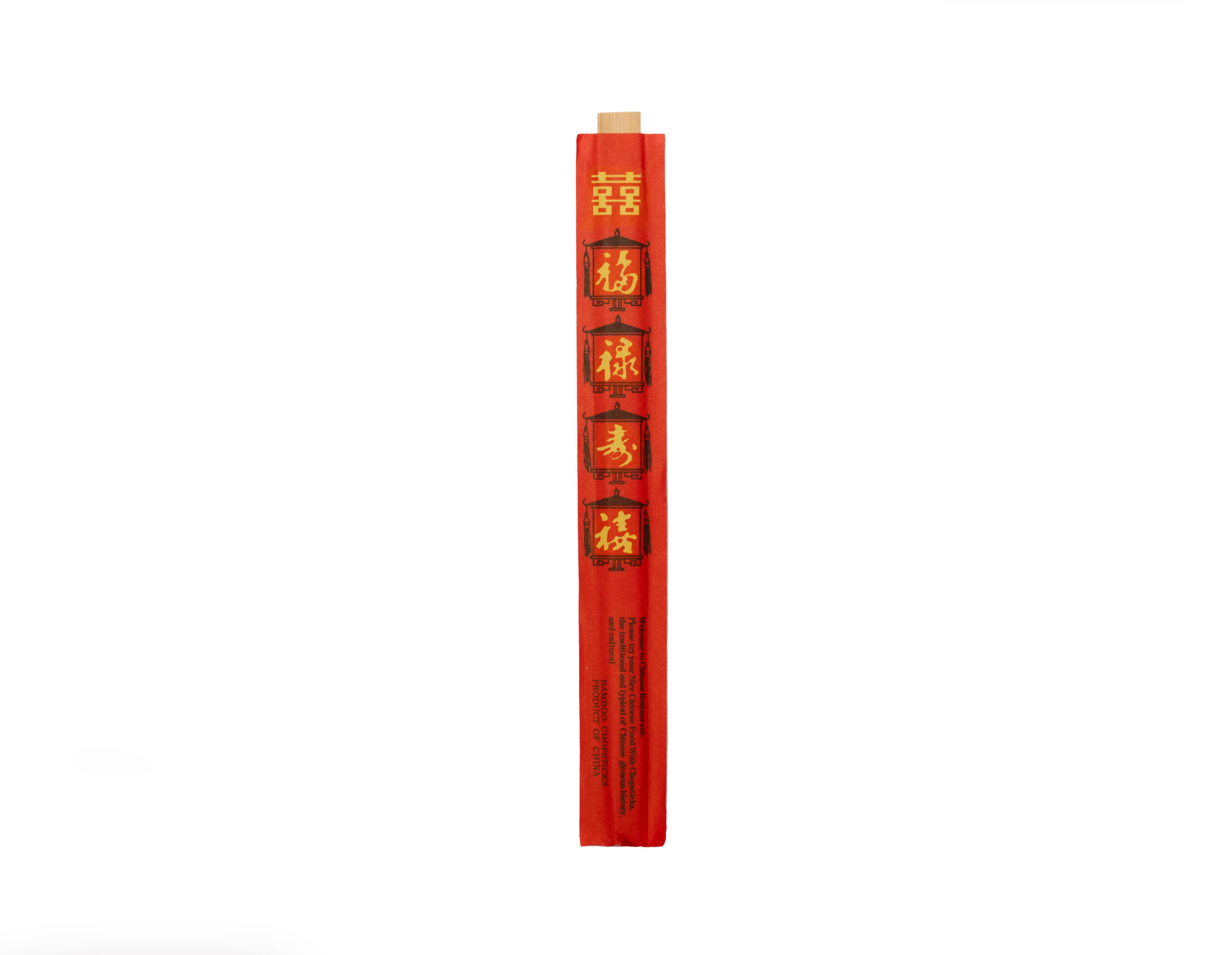 Chopsticks Bamboo 23cm – Red Lucky - Image 2