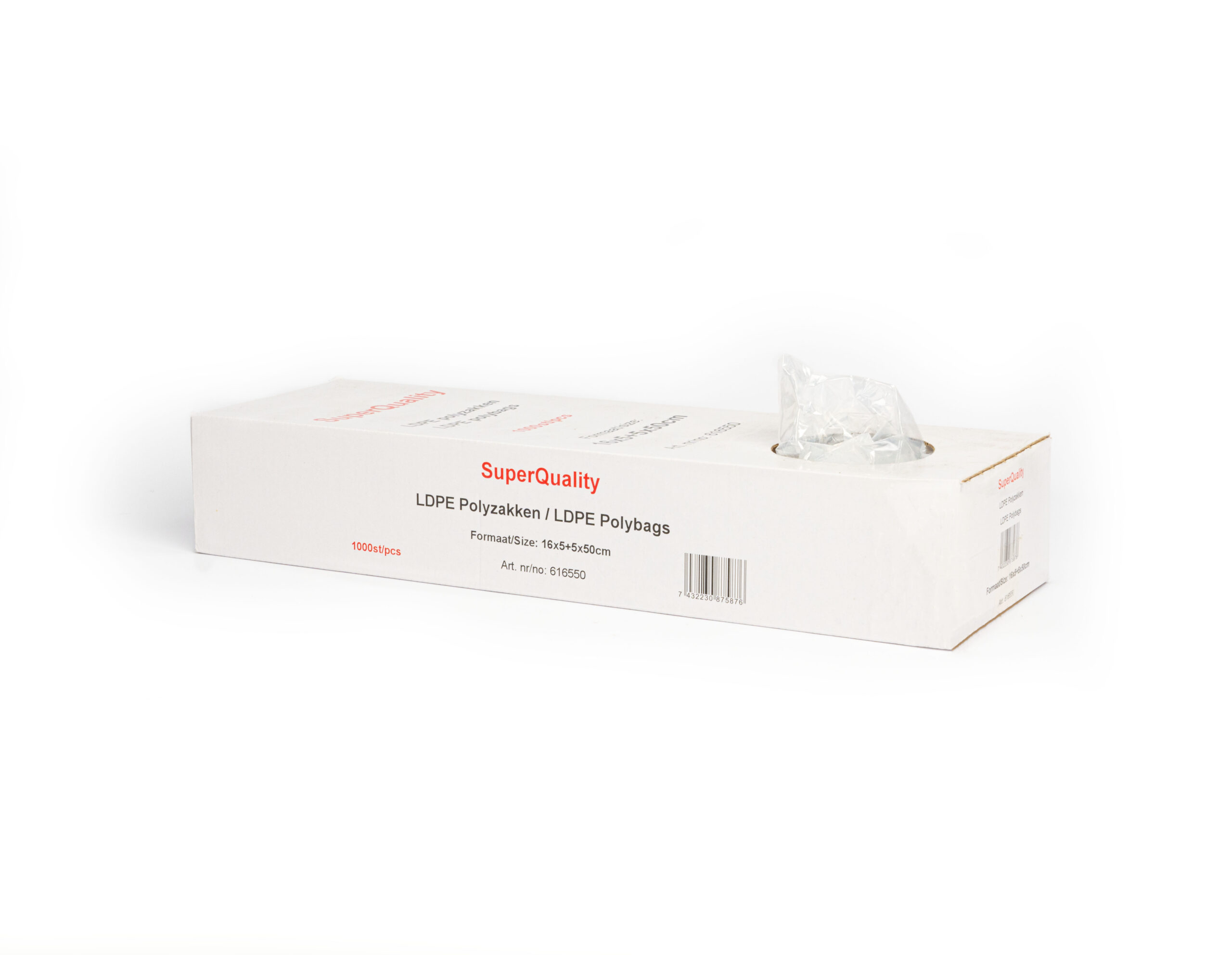SQ LDPE Polybags 16×10×50 cm