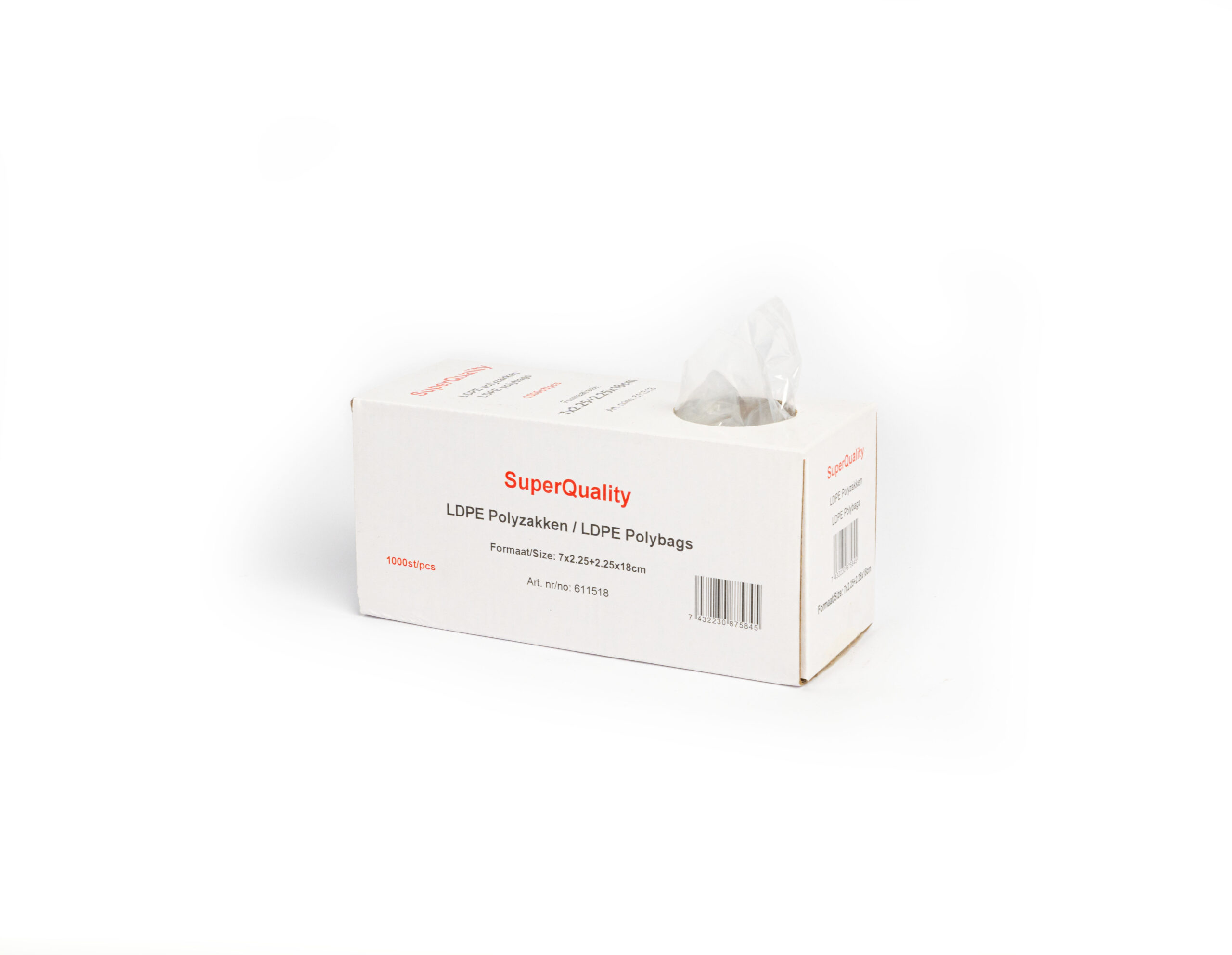 SQ LDPE Polybags 7×4.5×18 cm